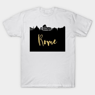 ROME ITALY DESIGNER SILHOUETTE SKYLINE ART T-Shirt